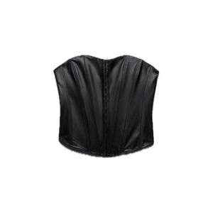 Faux Leather Corset Zara Black Top